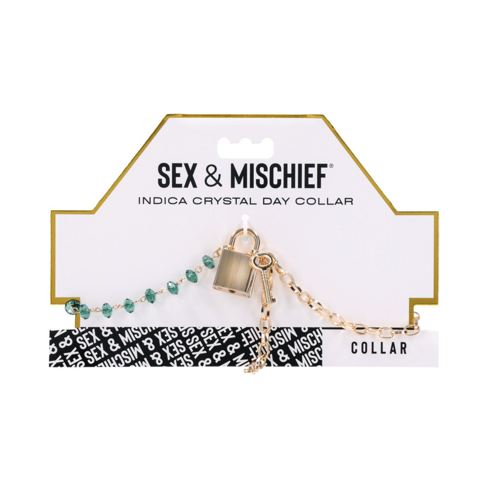 SPORTSHEETS - COLAR DE DIA EM CRISTAL INDICA SEX & MISCHIEF