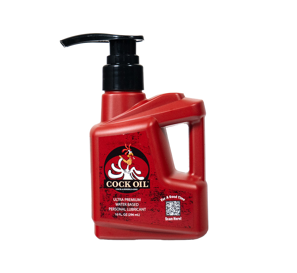 COCK OIL - LUBRICANTE A BASE DE AGUA, BOTELLA DE PLÁSTICO CON DOSIFICADOR, 10 OZ.