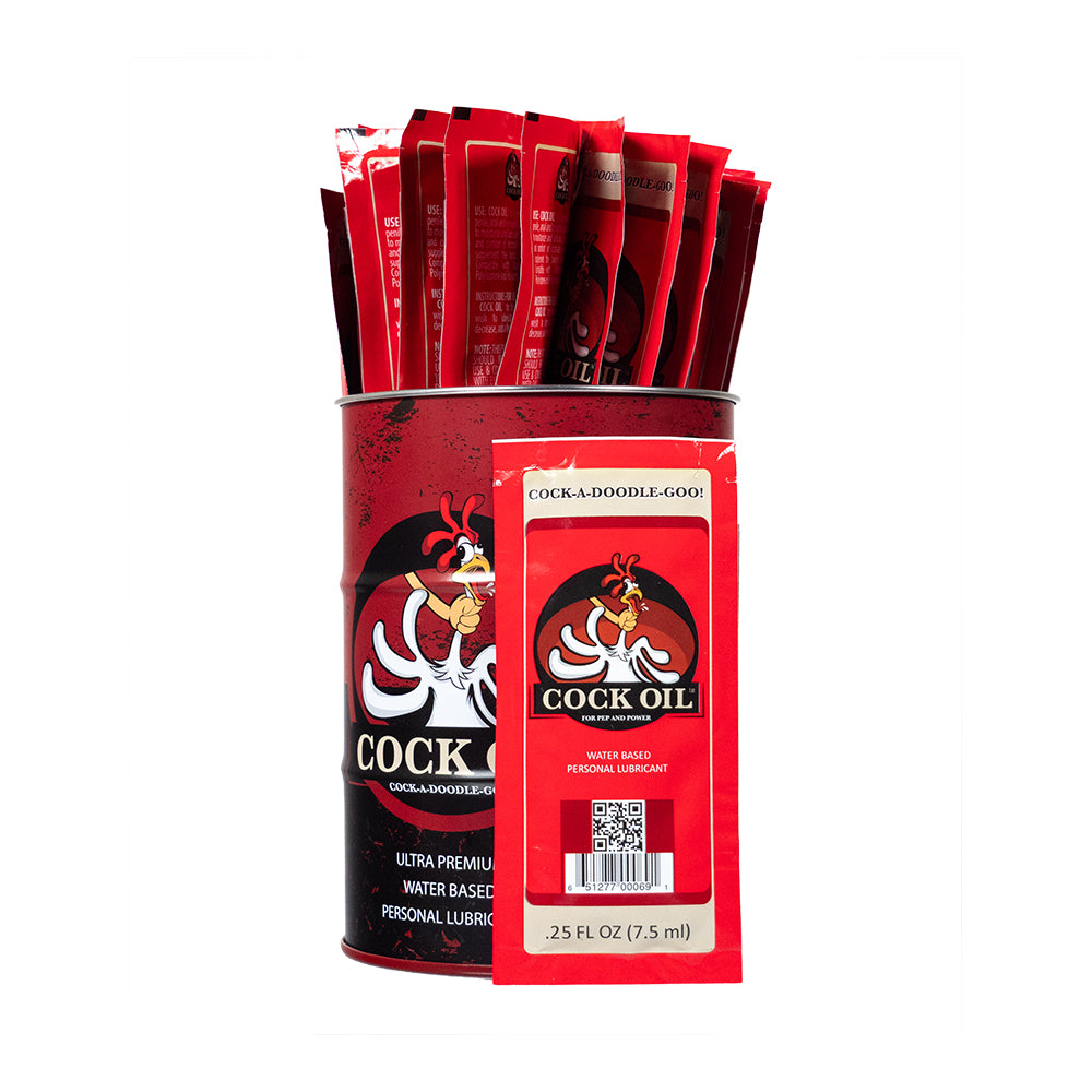 COCK OIL - BRANDED COLLECTOR'S EDITION DRUM WITH 25 FOIL PACKETS