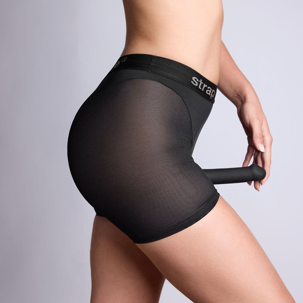 LOVELY PLANET - STRAP-ON-ME HARNESS LINGERIE HALO BLACK L