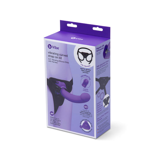 B-VIBE - KIT STRAP-ON VIBRATÓRIO CURVO