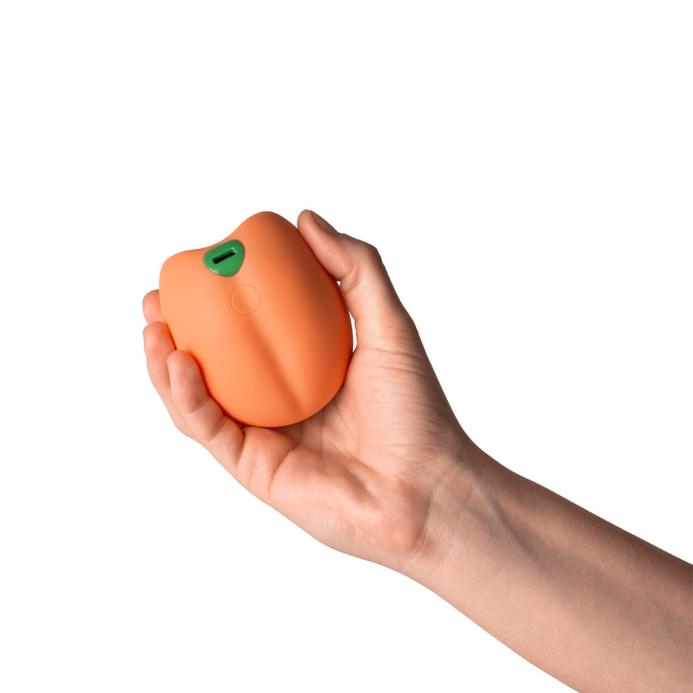 EMOJIBATOR - PEACH VIBRATING STROKER