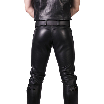 PROWLER RED - BLACK LEATHER JEANS 32 IN.
