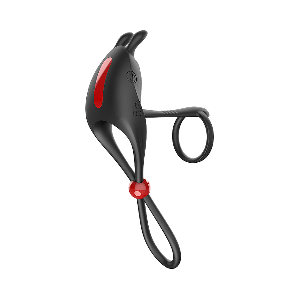 NASSTOYS - ANEL PENIANO COM CONTROLO REMOTO E AJUSTE ESCROTAL COCKPOWER PRETO