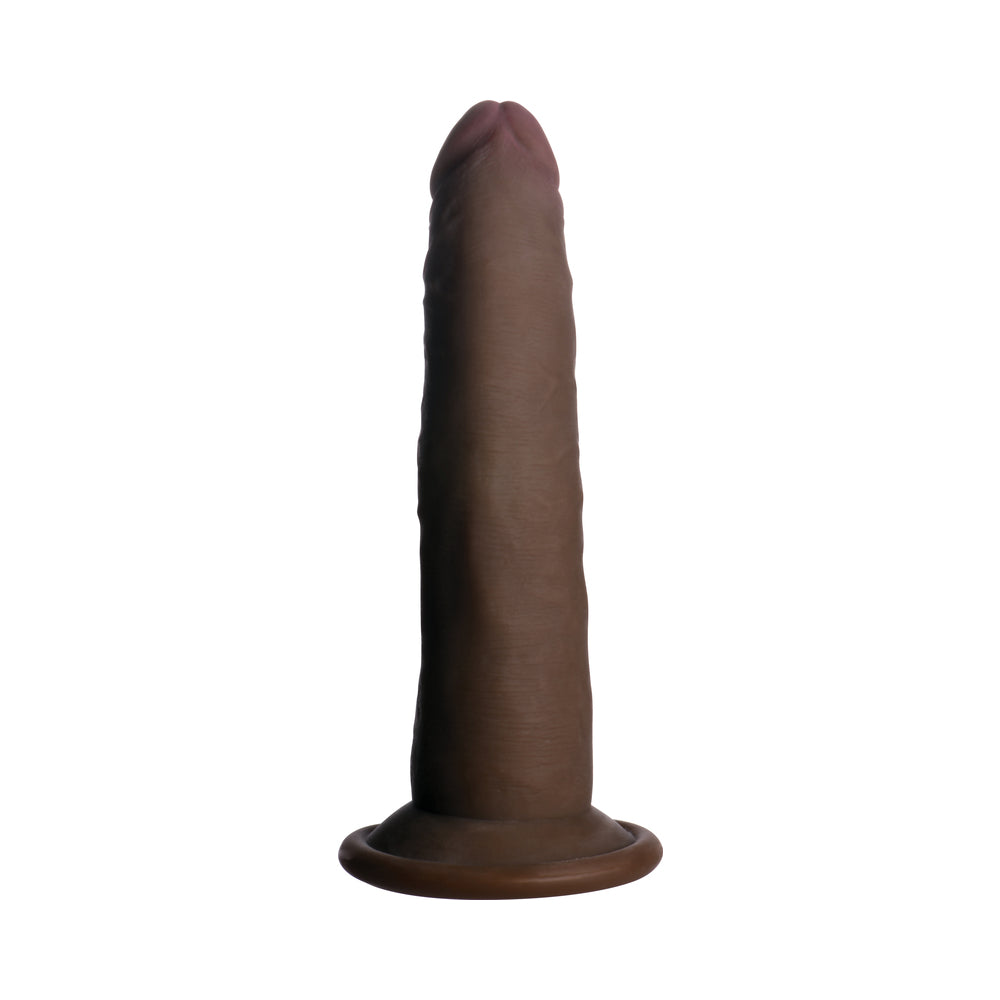 CURVE NOVELTIES - DILDO JOCK HARD-CORE DE TRIPLA DENSIDADE 7 POL. ESCURO
