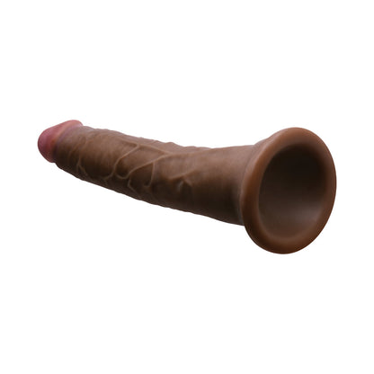 CURVE NOVELTIES - DILDO JOCK HARD-CORE DE TRIPLA DENSIDADE 7 POL. ESCURO