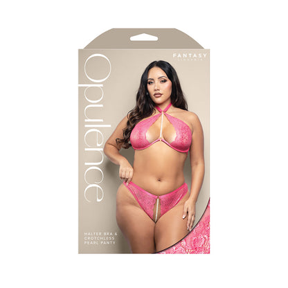 FANTASY LINGERIE - SOUTIEN COM ARO E DETALHE DE PÉROLAS OPULENCE & CUEIROS AJUSTÁVEIS SEM ENTREPERNAS COM PÉROLAS HOT