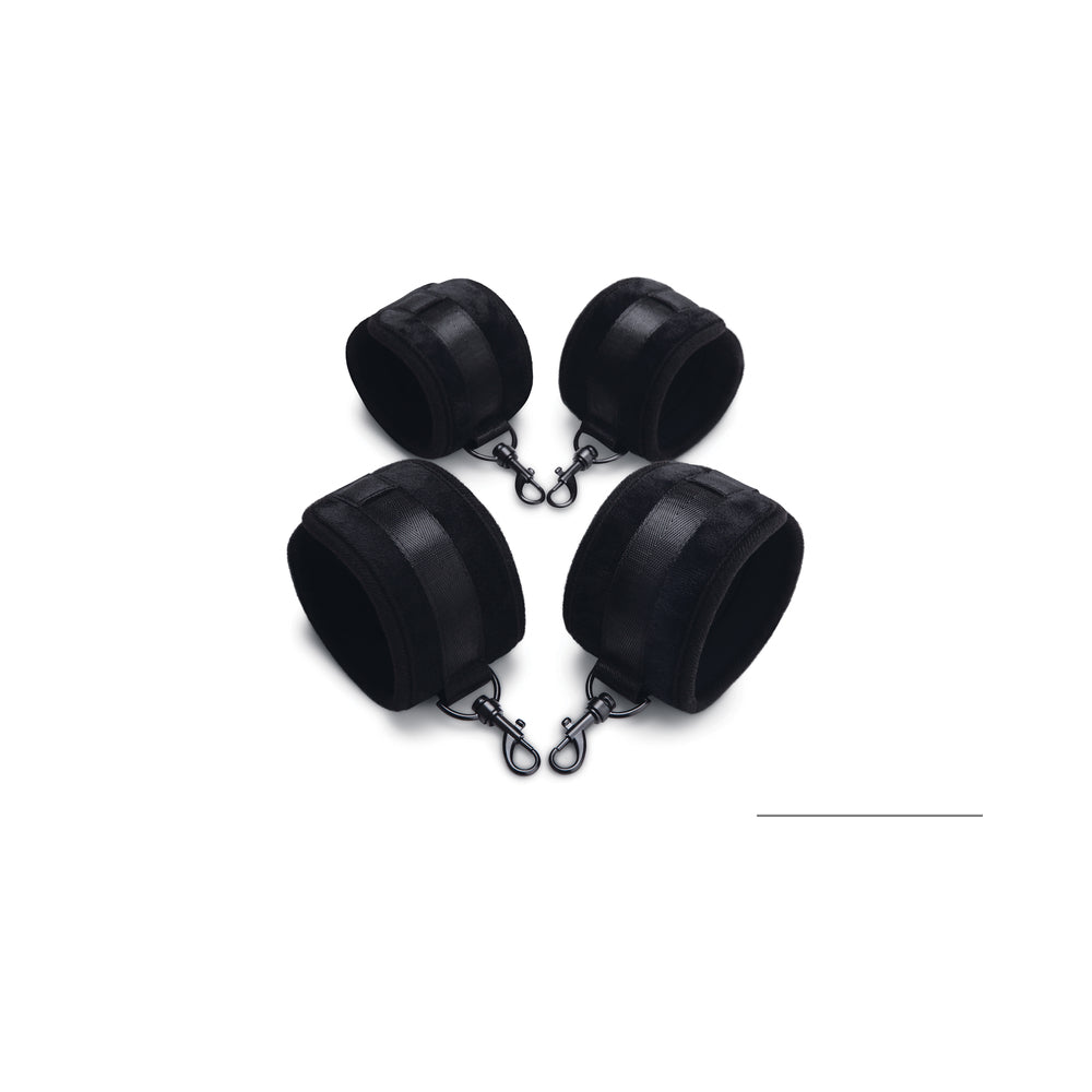 ME YOU US - CONJUNTO DE ARGOLAS DE VELUDO ACOLCHOADAS PARA PULSOS E TORNOZELOS