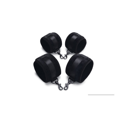 ME YOU US - CONJUNTO DE ARGOLAS DE VELUDO ACOLCHOADAS PARA PULSOS E TORNOZELOS