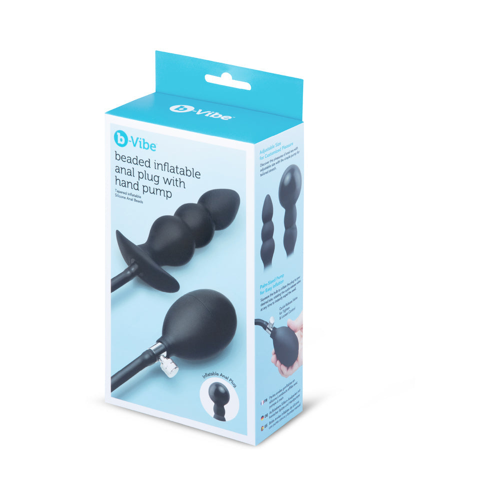 B-VIBE - BEADED INFLATABLE ANAL PLUG WITH HAND PUMP