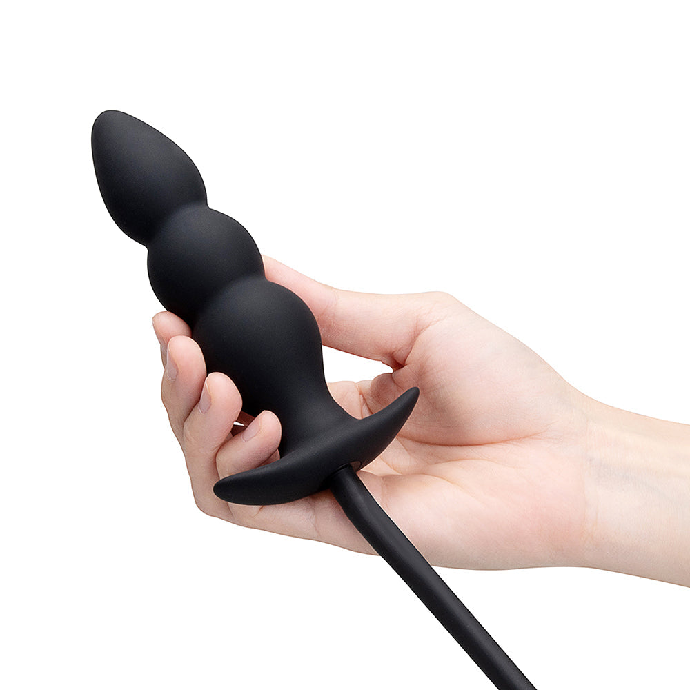 B-VIBE - BEADED INFLATABLE ANAL PLUG WITH HAND PUMP