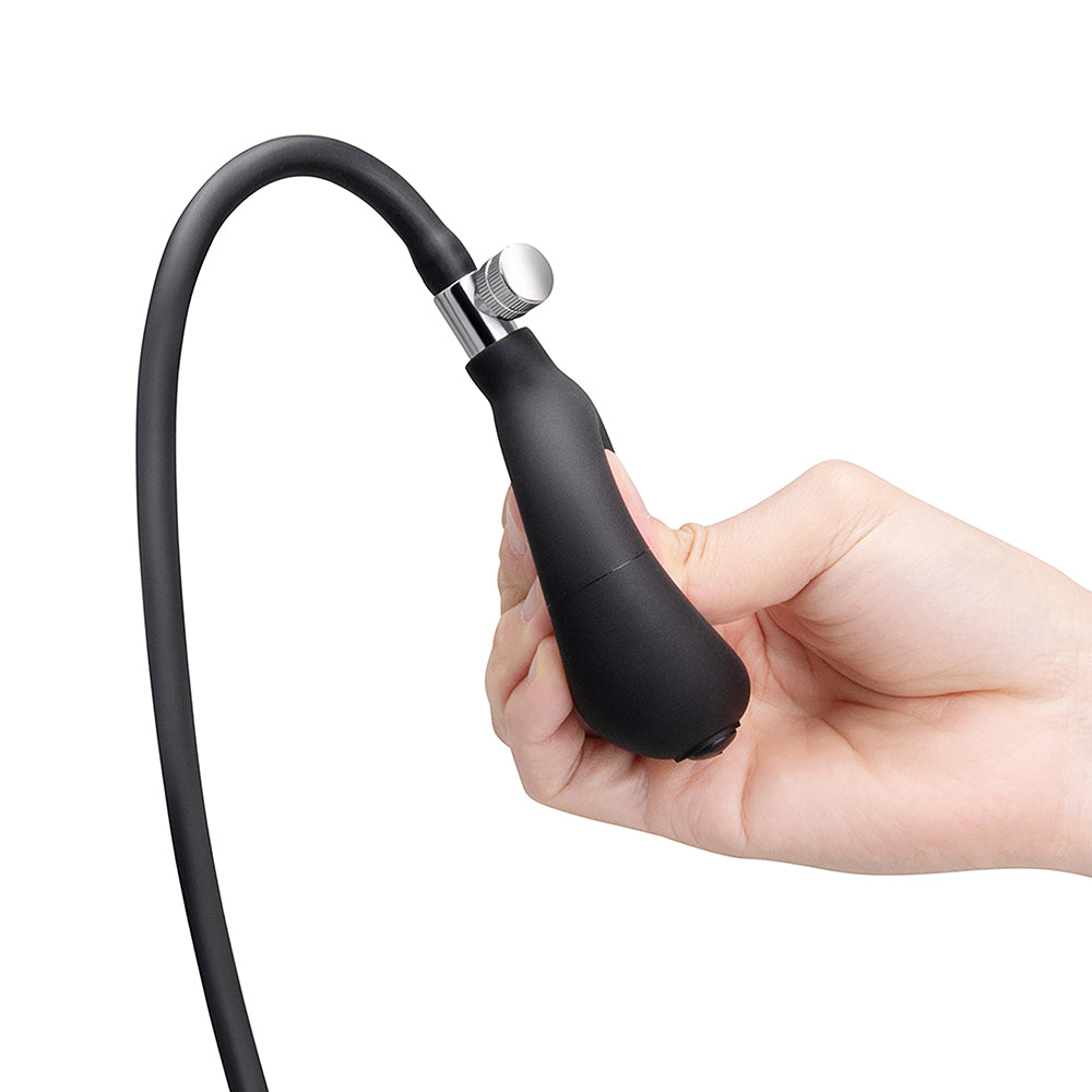 B-VIBE - BEADED INFLATABLE ANAL PLUG WITH HAND PUMP