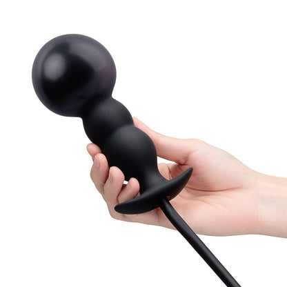 B-VIBE - BEADED INFLATABLE ANAL PLUG WITH HAND PUMP