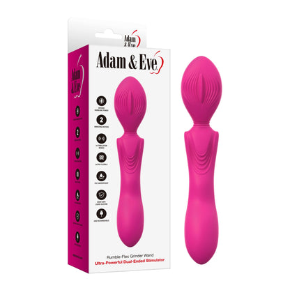 ADAM & EVE - RUMBLE-FLEX GRINDER WAND ESTIMULADOR DE PONTA DUPLA ULTRA POTENTE