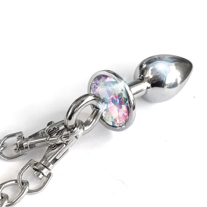 GLOBAL NOVELTIES - CONJUNTO DE PLUG ANAL DE METAL NIXIE E ALGEMAS COM PELO MÉDIO UNICÓRNIO
