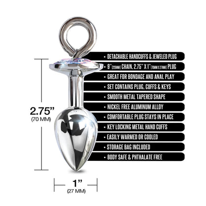 GLOBAL NOVELTIES - CONJUNTO DE PLUG ANAL DE METAL NIXIE E ALGEMAS COM PELO MÉDIO UNICÓRNIO