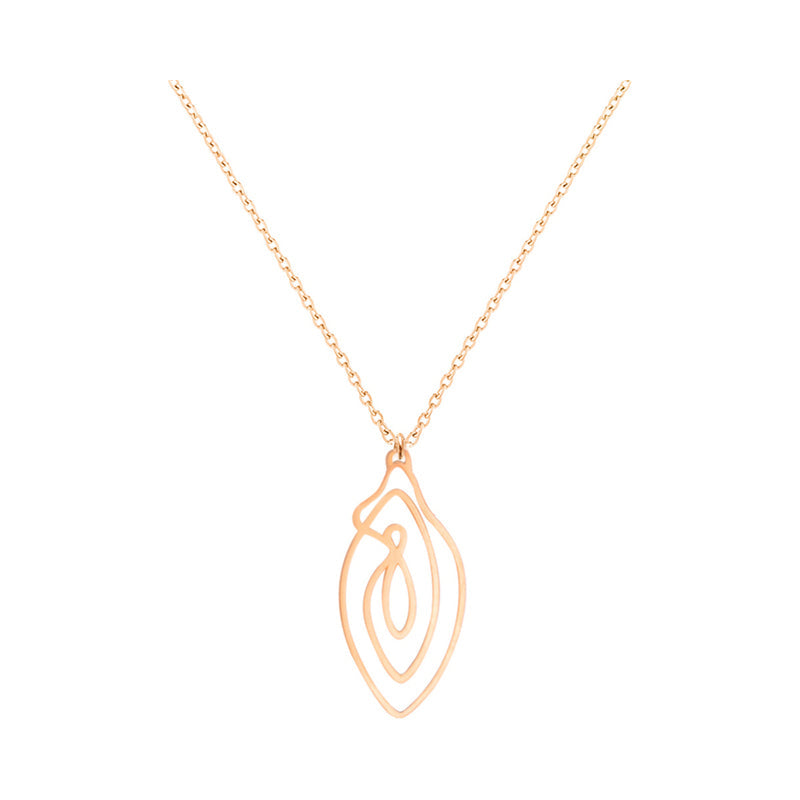 BIIRD - VULVII VULVA NECKLACE ROSE GOLD