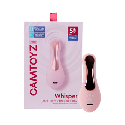 CAMTOYZ - PRO WHISPER CUECA VIBRATÓRIA ULTRA-SILENCIOSA COM APLICAÇÃO