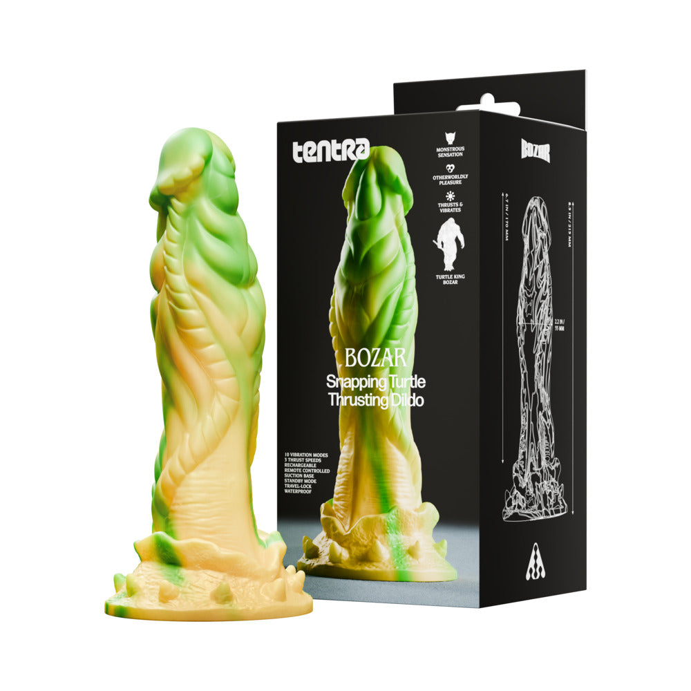 TENTRA - BOZAR DILDO DE PENETRAÇÃO EM FORMA DE TARTARUGA AMARELO