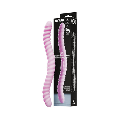 TENTRA - COR UNICORN HORN DILDO VIBRANTE DE PONTA DUPLA ROSA