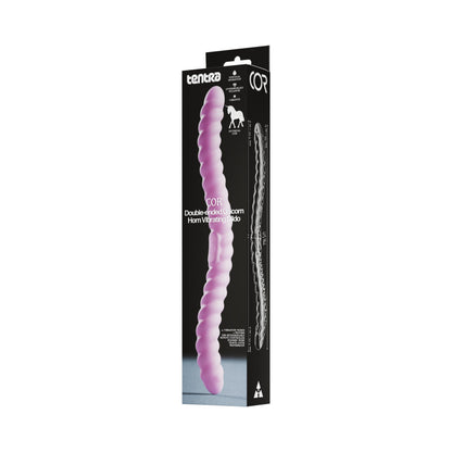TENTRA - COR UNICORN HORN DILDO VIBRANTE DE PONTA DUPLA ROSA