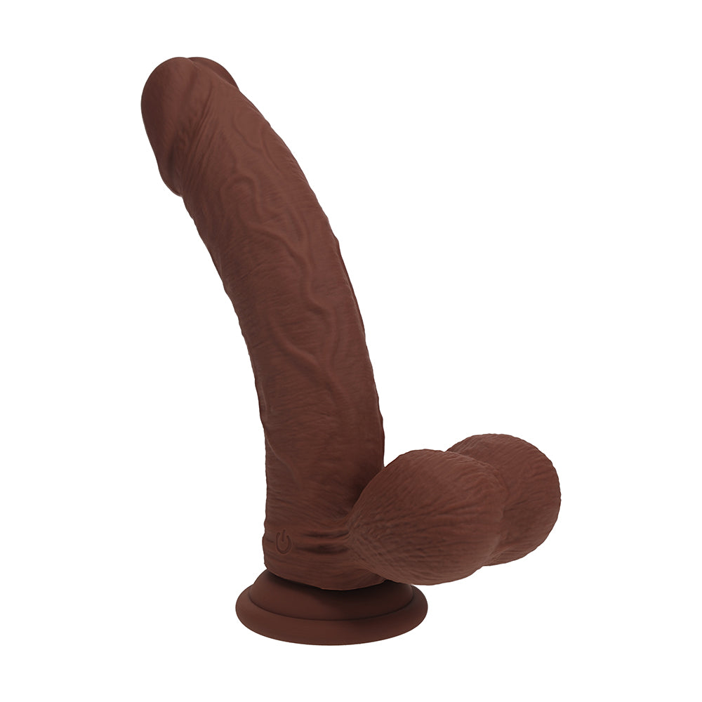 SHOTS - REALROCK DILDO VIBRATÓRIO REALISTA DE DUPLA DENSIDADE EM SILICONE COM BOLAS PESADAS 8 POL.