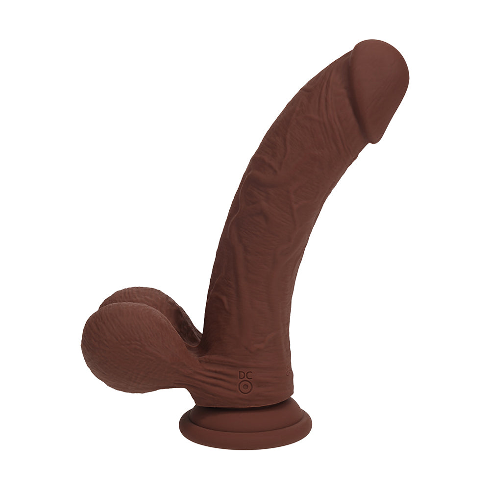 SHOTS - REALROCK DILDO VIBRATÓRIO REALISTA DE DUPLA DENSIDADE EM SILICONE COM BOLAS PESADAS 8 POL.