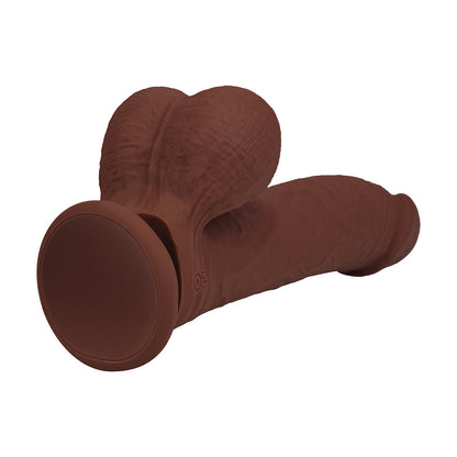 SHOTS - REALROCK DILDO VIBRATÓRIO REALISTA DE DUPLA DENSIDADE EM SILICONE COM BOLAS PESADAS 8 POL.