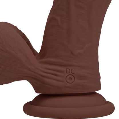 SHOTS - REALROCK DILDO VIBRATÓRIO REALISTA DE DUPLA DENSIDADE EM SILICONE COM BOLAS PESADAS 8 POL.