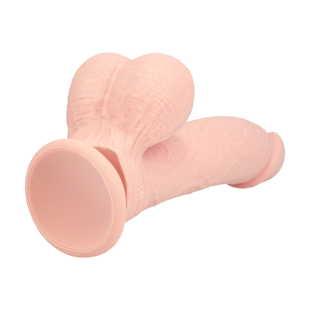 SHOTS - REALROCK DILDO VIBRATÓRIO REALISTA DE DUPLA DENSIDADE EM SILICONE COM BOLAS PESADAS 8 POL.
