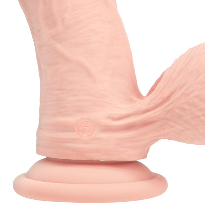 SHOTS - REALROCK DILDO VIBRATÓRIO REALISTA DE DUPLA DENSIDADE EM SILICONE COM BOLAS PESADAS 8 POL.