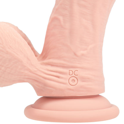 SHOTS - REALROCK DILDO VIBRATÓRIO REALISTA DE DUPLA DENSIDADE EM SILICONE COM BOLAS PESADAS 8 POL.