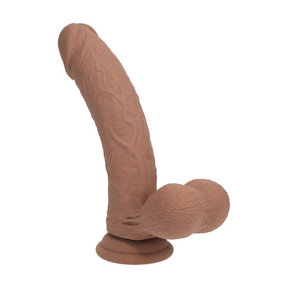 SHOTS - REALROCK DILDO VIBRATÓRIO REALISTA DE DUPLA DENSIDADE EM SILICONE COM BOLAS PESADAS 8 POL.
