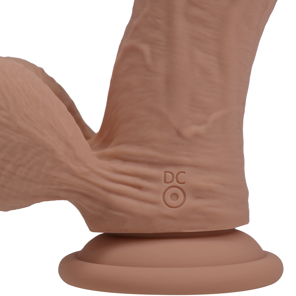 SHOTS - REALROCK DILDO VIBRATÓRIO REALISTA DE DUPLA DENSIDADE EM SILICONE COM BOLAS PESADAS 8 POL.