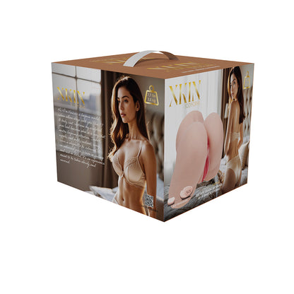 SHOTS - XKIN BODYFORMS VIVICA LENORE DUAL ENTRY VIBRATING MASTURBATOR BEGE