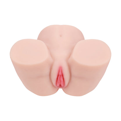 SHOTS - XKIN BODYFORMS VIVICA LENORE DUAL ENTRY VIBRATING MASTURBATOR BEGE