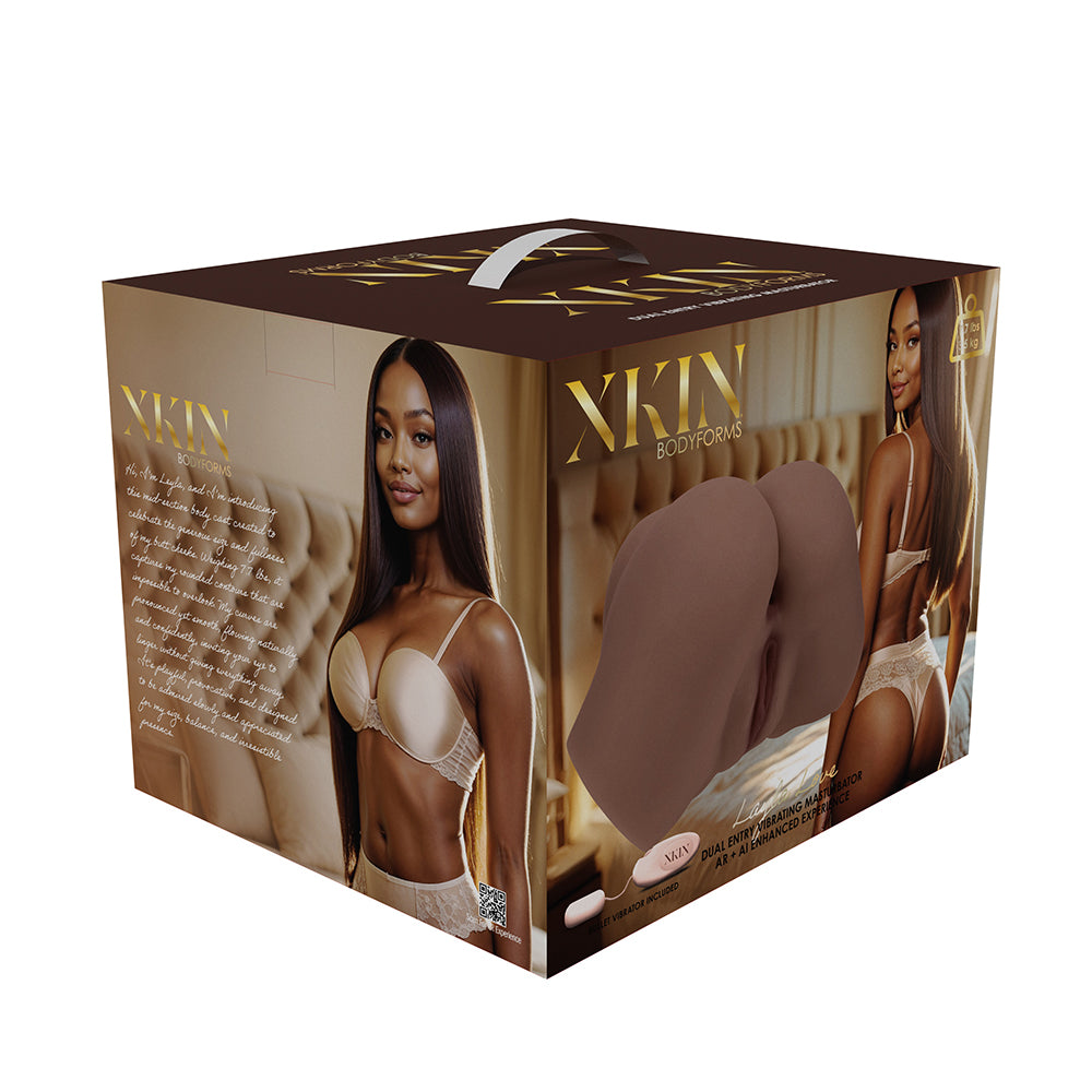 SHOTS - XKIN BODYFORMS LAYLA LOVE MASTURBADOR VIBRANTE DE DUPLA ENTRADA CASTANHO