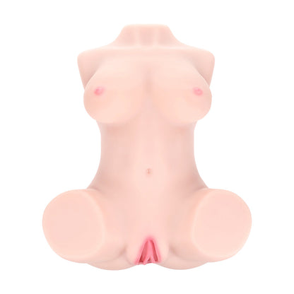 SHOTS - XKIN BODYFORMS AVA MONROE MASTURBADOR VIBRANTE DE DUPLA ENTRADA COM MANGA INTERCAMBIÁVEL BEGE