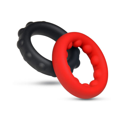 CURVE NOVELTIES - CONJUNTO DE ANEIS PENIANOS C-RING DE SILICONE COM PESO PARA REALCE JOCK