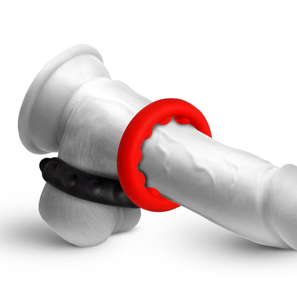 CURVE NOVELTIES - CONJUNTO DE ANEIS PENIANOS C-RING DE SILICONE COM PESO PARA REALCE JOCK