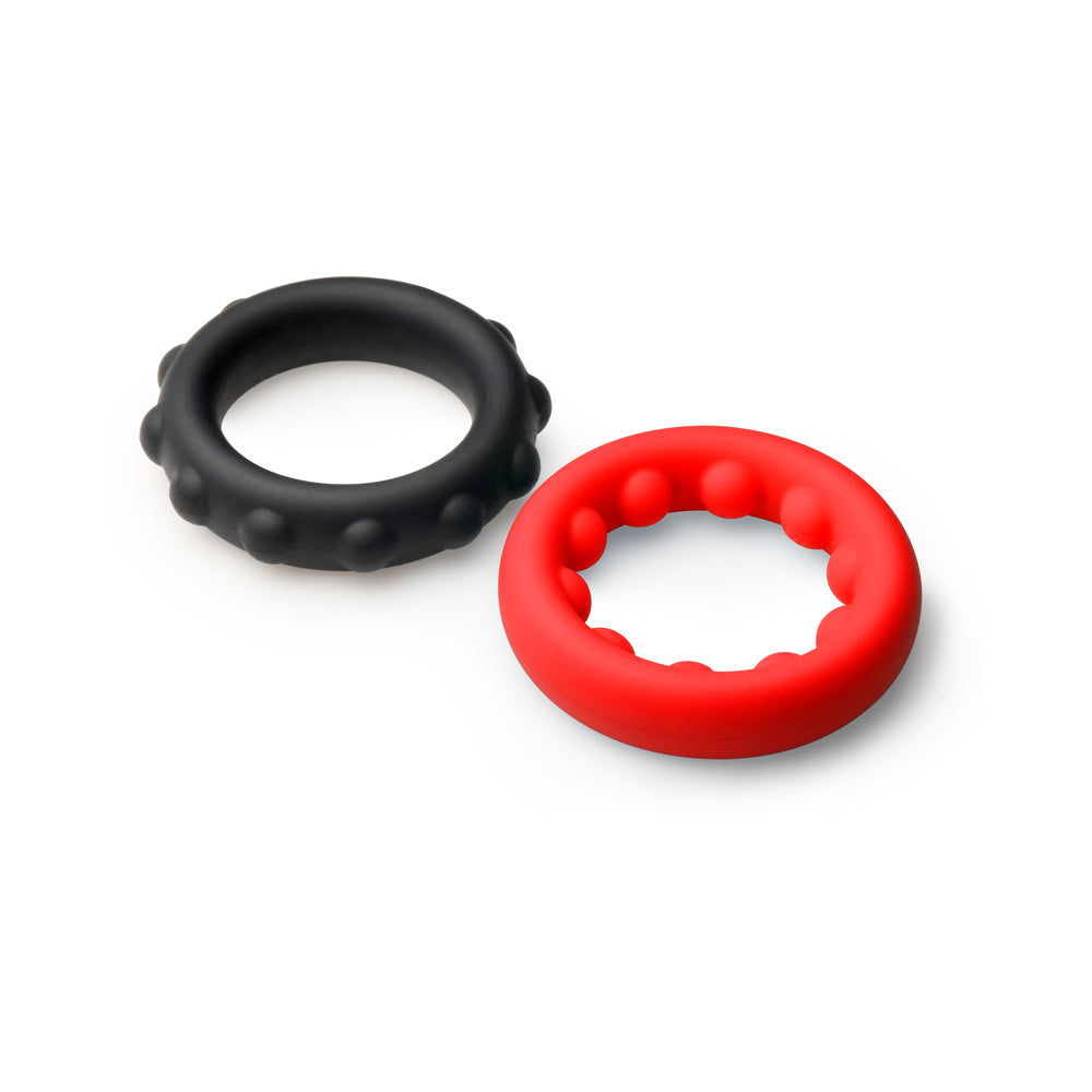 CURVE NOVELTIES - CONJUNTO DE ANEIS PENIANOS C-RING DE SILICONE COM PESO PARA REALCE JOCK