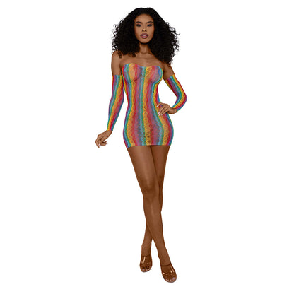 DREAMGIRL - MINI DRESS WITH ARM WARMERS