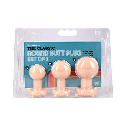 DOC JOHNSON - THE CLASSIC ROUND BUTT PLUG 3 PIECE SET