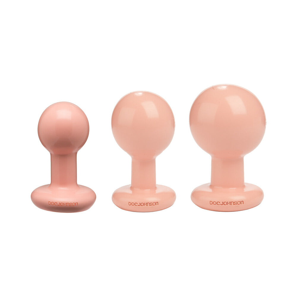 DOC JOHNSON - THE CLASSIC ROUND BUTT PLUG 3 PIECE SET