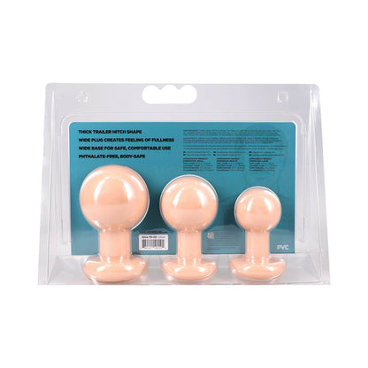 DOC JOHNSON - THE CLASSIC ROUND BUTT PLUG 3 PIECE SET