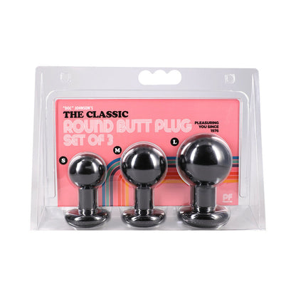 DOC JOHNSON - THE CLASSIC ROUND BUTT PLUG 3 PIECE SET