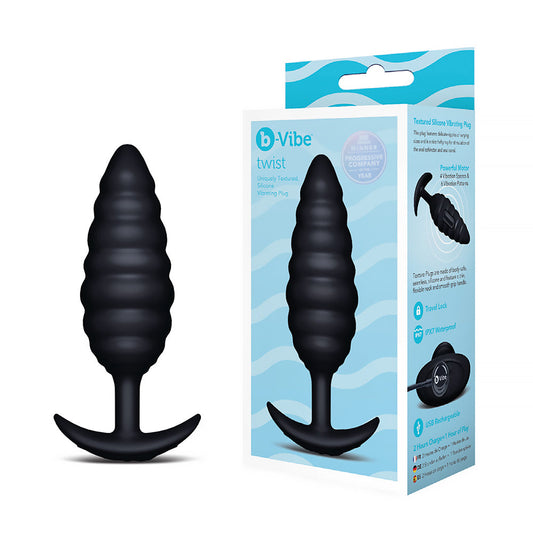 B-VIBE - TWIST TEXTURE PLUG PRETO