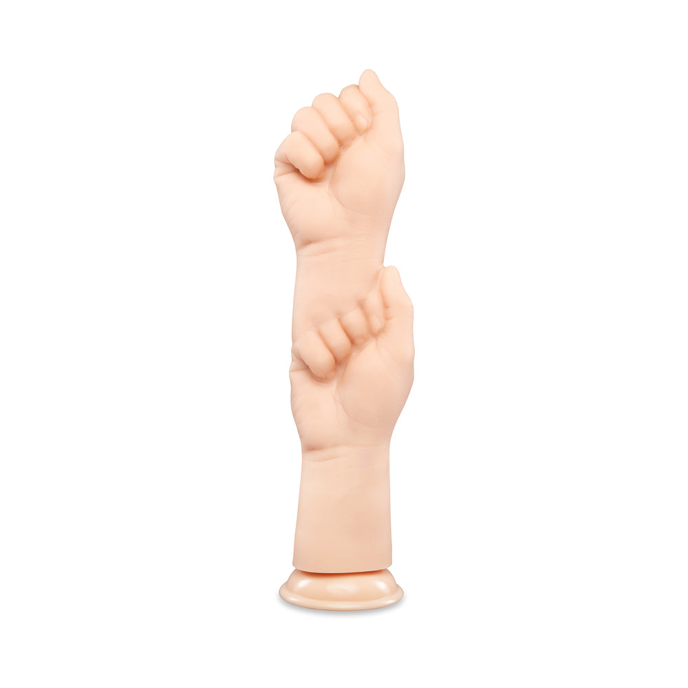 B-VIBE - FISTS 14,5 POL. DILDO REALISTA EM FORMA DE PUNHO COM VENTOSA