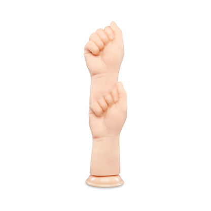 B-VIBE - FISTS 14,5 POL. DILDO REALISTA EM FORMA DE PUNHO COM VENTOSA