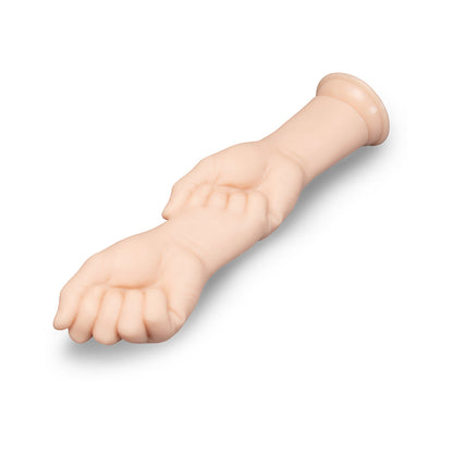 B-VIBE - FISTS 14,5 POL. DILDO REALISTA EM FORMA DE PUNHO COM VENTOSA